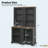Freestanding Bookcase with Open Shelves, Curved Design & Anti-Tip Kit, Black