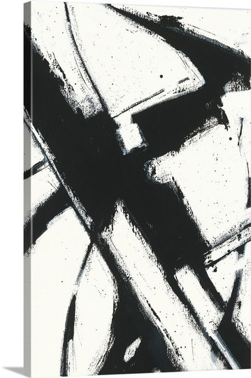 « expression abstract i white » par shirley novak, reproduction d’art, H 48 po x l 32 po x P 1,5 po, Toile