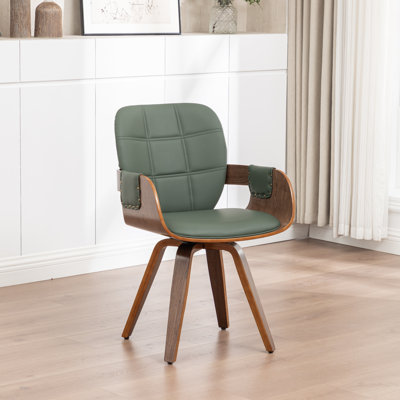 Braiden Swivel Faux Leather Dining Chair