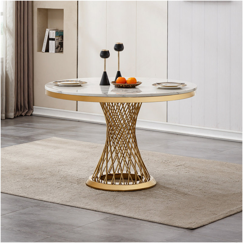 Table de salle à manger 47 ", Doré
