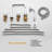 Vikran 3 Handle Roman Tub Faucet with Hand Shower and Diverter-81987397