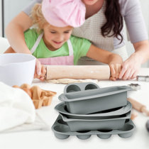 To encounter 31 Pieces Silicone Baking Pans Set, Nonstick Bakeware Sets,  BPA Free Silicone Molds, with Metal Reinforced Frame More Strength, Light