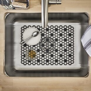 Kitchen Details 11.02-in x 12.01-in Center Drain Plastic Sink Mat