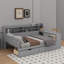  Lit de jour avec tablettes de rangement, tiroirs de rangement et bureau d'étude-1039960099