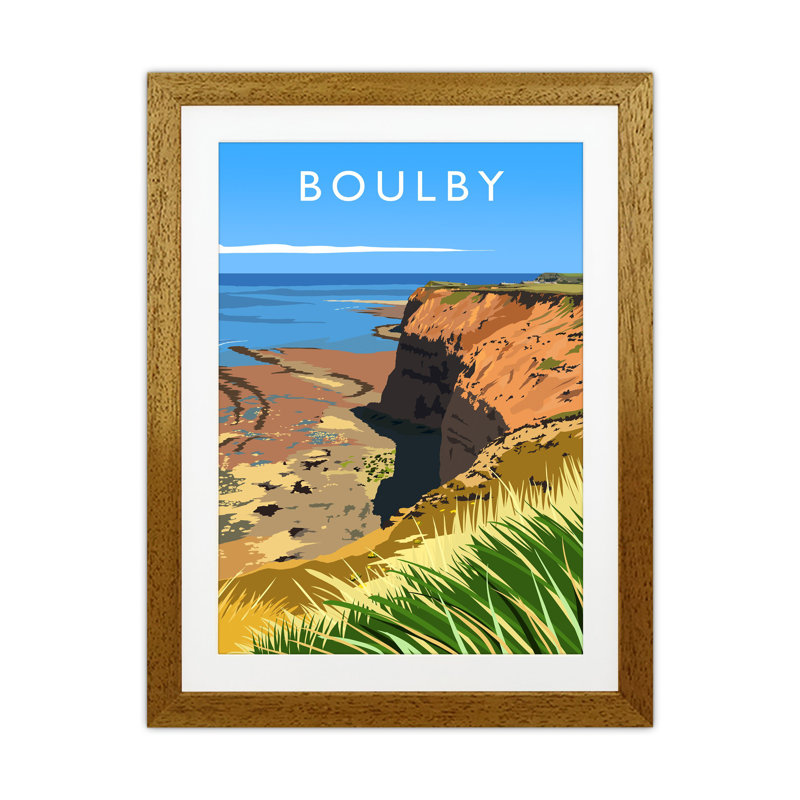 Boulby Portrait - Print, Brown Framed, 43.5cm H x 33.5cm W x 3cm D