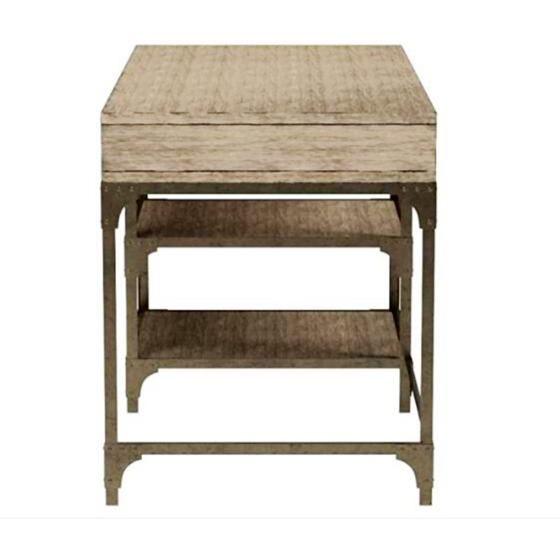 Killeen Rectangular Writing Desk, Antique Natural