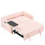 Charmant velours côtelé rose : design coulissant, plateau amovible, ports pour une chambre à coucher élégante et raffinée.