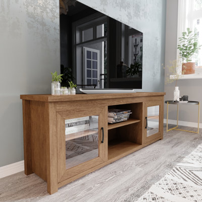 Hatteras Classic TV Stand for up to 80" TVs with Glass Fronted Doors