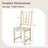 Dining Chair Set Of 2 With Rubber Wood Frame & Leaf-shape High Back For Kitchen-650241483-678294966