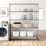 EcoStorage™ 60'' W Steel Height -Adjustable Shelving Unit with Wheels