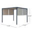 ACIER 9,5 X 9,5 pi Gazebo