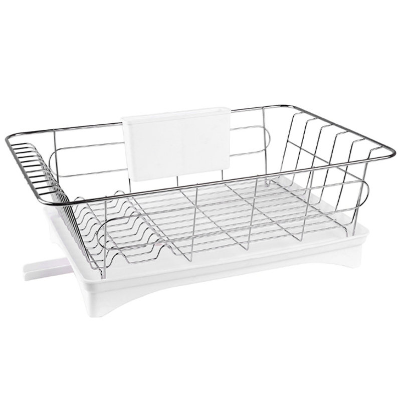 Brame Rinse Basket, Steel/White