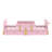 Kids Daybed Frame with Storage Drawers and Safety Guardrails,  Wood Daybed with Headboard and Hook Organizer, Pink, Twin-654134731-654134725