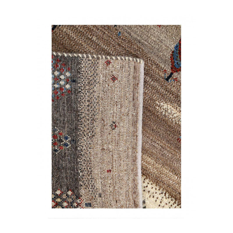 Tapis en laine d'agneau unique 2 pi 8 po x 4 pi 3 po Vernadette