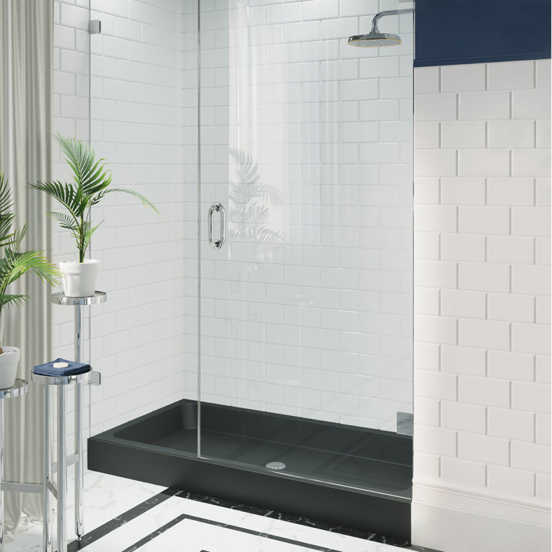 Base de douche 60 po x 32 po Voltaire, Centre, Noir