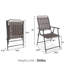 Chaise d'extérieur d'une capacité de 350 lb, résistance aux intempéries, assemblage nul, support pliable pour petits espaces, remise et abri