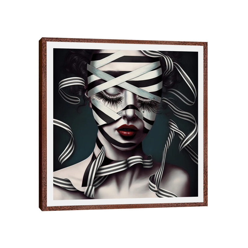 Ribbon Cage IV 1 Piece Wall Art on Canvas, 93.98 cm H x 93.98 cm W, Classic Wood Framed