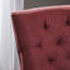 Chaise de salle à manger rembourrée rouge (2) - Style contemporain avec piqûre en losange capitonnée et pieds de 2 chaises rembourrées en mousse