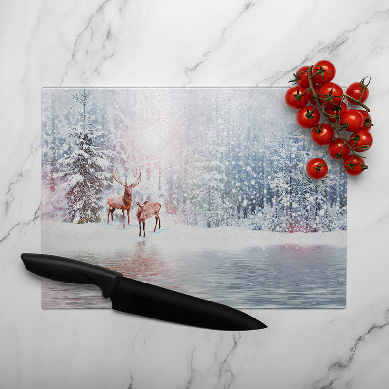 In The Frost Dining Glass Chopping Board, 28cm L x 20cm W