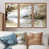 Toile avec cadre flottant brun