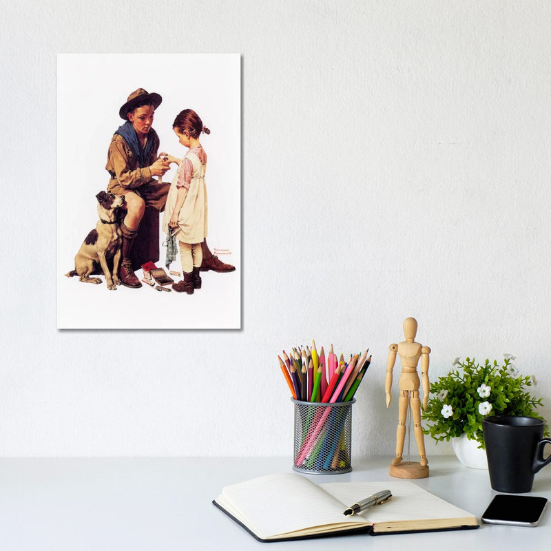 Young Doctor by Norman Rockwell - Wrapped Canvas Painting, 20.32 cm H x 30.48 cm W
