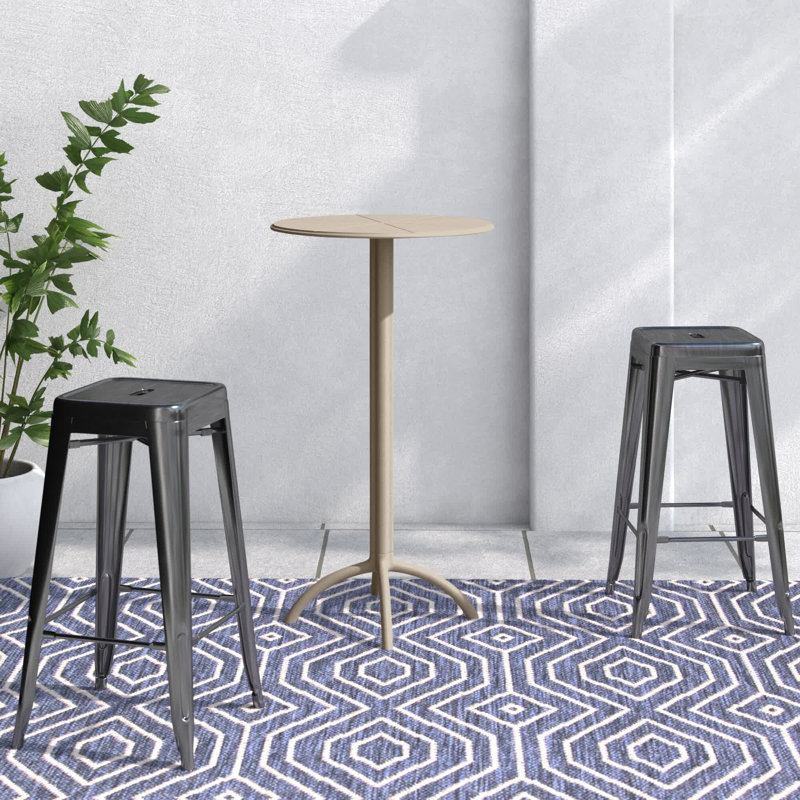 Plastic Bar Table, Taupe
