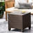 Table, Minimalist Concept Shown, 18" W X D H, Brown, No Assembly Needed Accent Table In Style, & Iron, 18X18x18, Assembly, Ready To Place-475836307