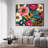 Bold and Colourful Vibrant Floral Pattern Canvas Extra Large Framed Wall Art Print Decor (Framed Assembly Required)-105076078