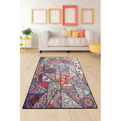 Tapis de qualité supérieure (5,2 x 7,5 pi), 100% polyester, hauteur de velours de 0,2 po | Antibactérien, antidérapant, dessous lavable à la machine | Conception élégante pour le décor du salon et de la chambre à coucher, douce et durable