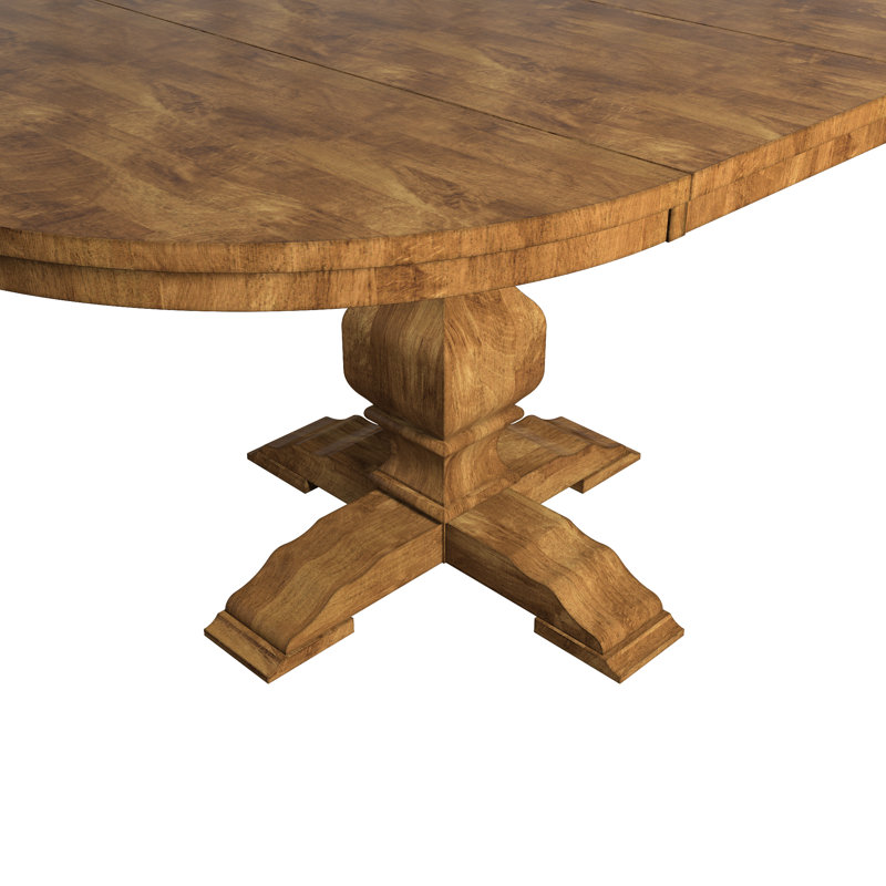 Fortville 4-Person Rubberwood Dining Set, Oak