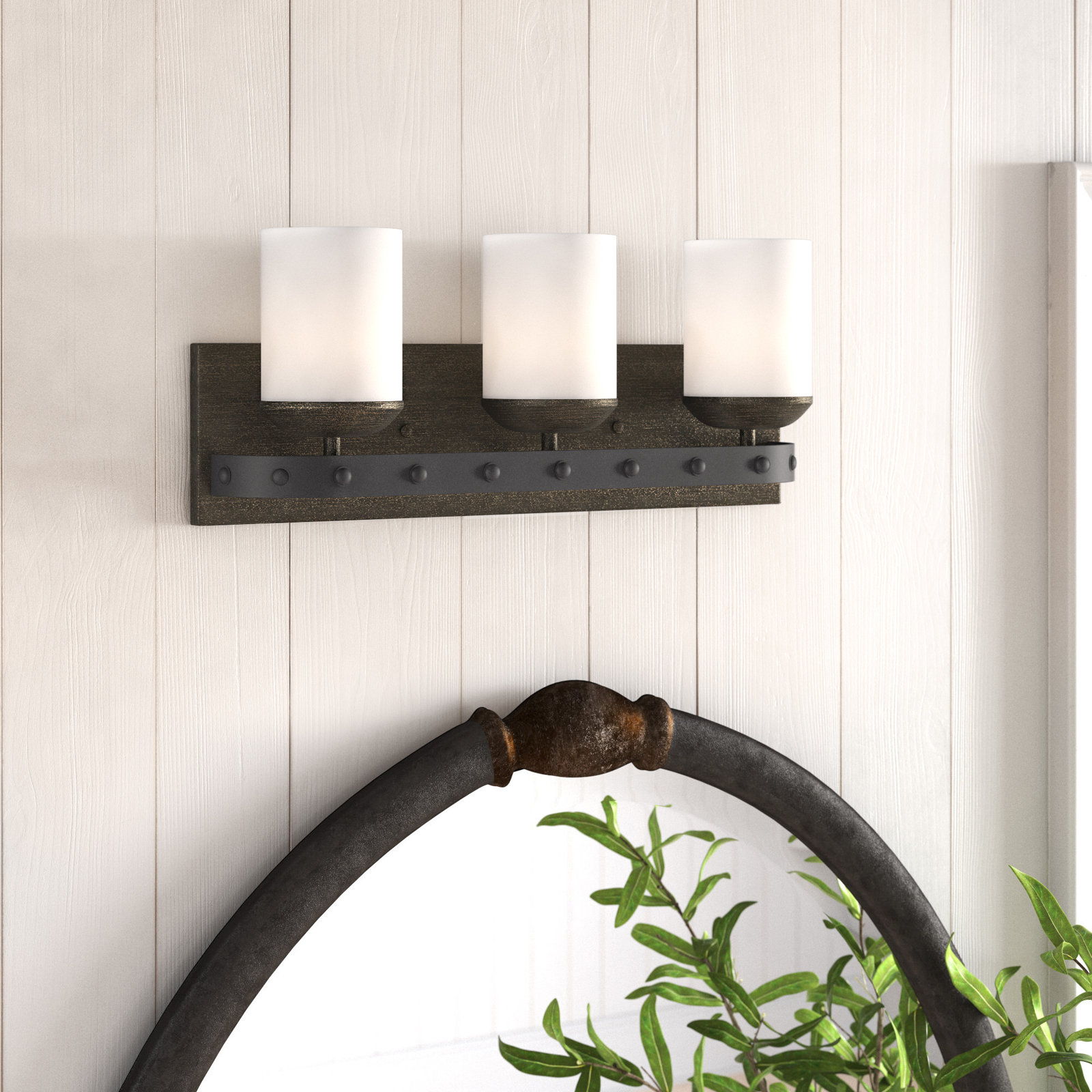 Yancy 3 Light Frosted Dimmable Vanity Light