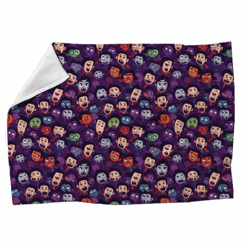 Machine Printed Throw Blanket, 51" W x 60" L