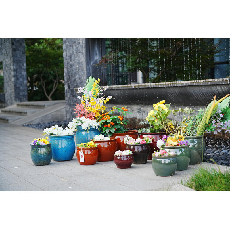 Pots de fleurs en céramique de haute qualité, Bleu vert antique