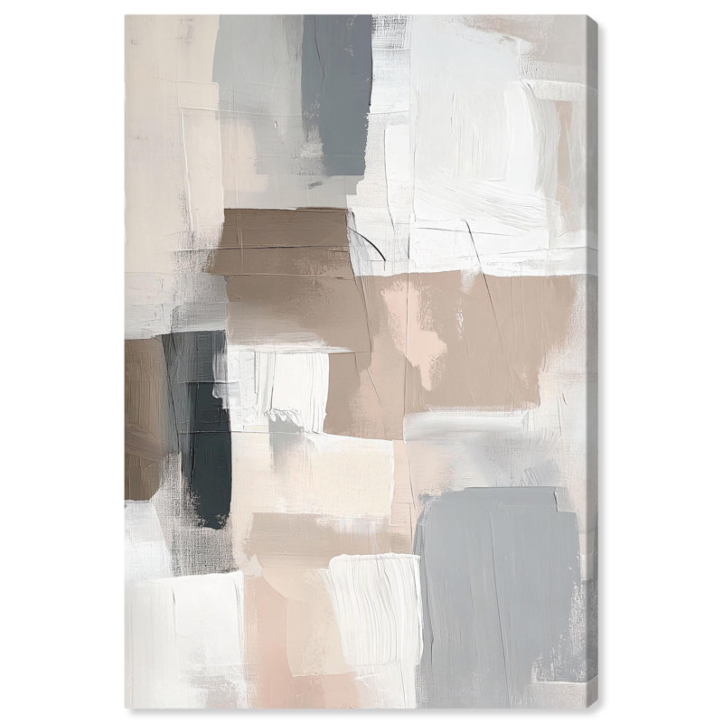 «Stonewashed Abstracts Granite Echoes I», art abstrait sur pierre par Art Remedy, Toile tendue, H 45 po x l 30 po