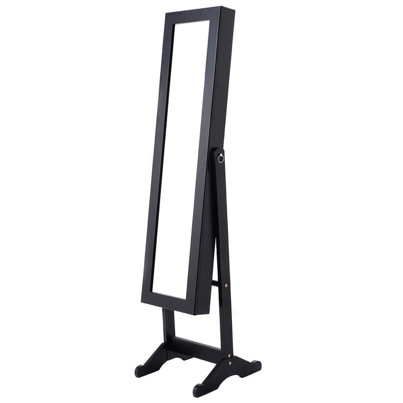 Freestanding Jewelry Armoire, Black
