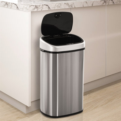 Stockholm Steel Motion Sensor Kitchen Trash Can - 58L