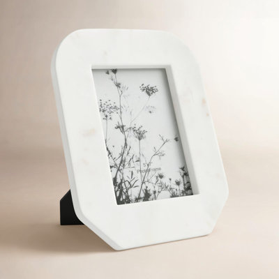 Ashe White Marble Picture Frame