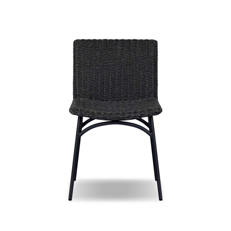 Chaise de salle à manger d'extérieur Worley - charbon rétro, Noir