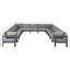 Canapé modulaire d'extérieur en forme de U avec coussins Lysandros-61209834-61209835