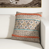 Oriental Cotton Throw Pillow