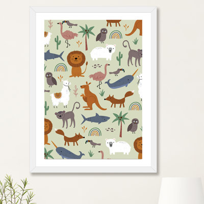 «Baby Animal Menagerie III» par Nina Seven - reproduction d'art