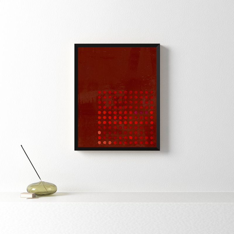 Circles In Squares 7 by Jacques Pilon, 20" H x 16" W x 1.25" D, Black