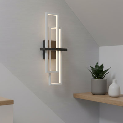 24 Inch LED Flush-Mounted Wall Sconces Light Warm Light Switch Dimmable Hardwired