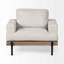  Fauteuil en tissu crème et noir-401430762
