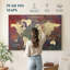 Carte du monde personnalisée «Awaits I Push Pin»-140012389-138930425