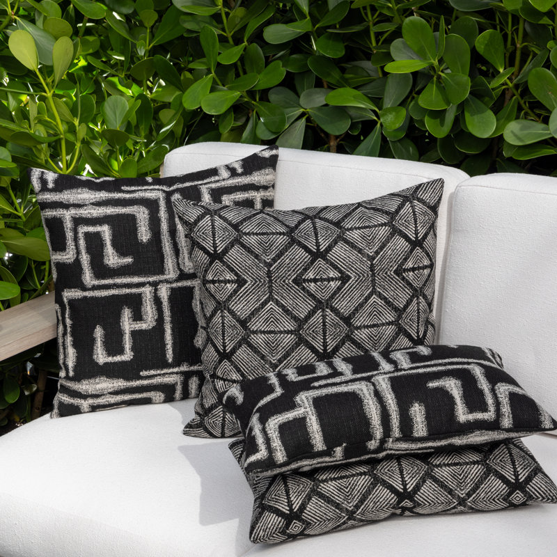 Bakuba Outdoor Square Sunbrella® Pillow Cover & Insert, 20"H x 20"W, Stream
