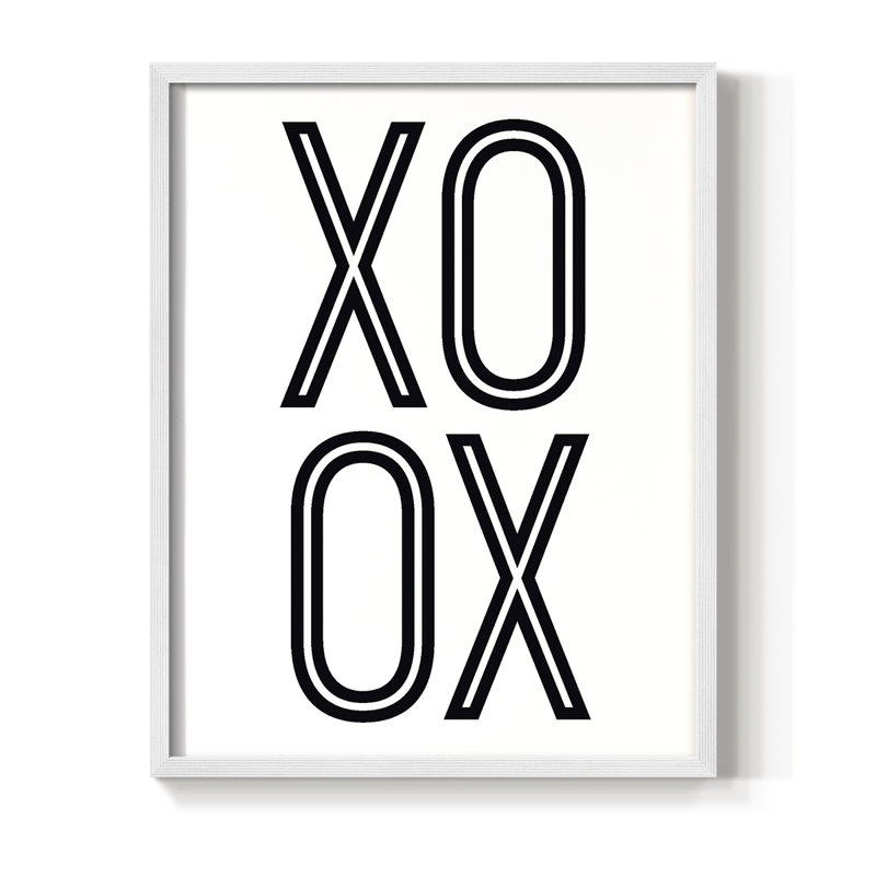 «Bold Love I», reproduction encadrée - bois massif, H 11 po x l 9 po, Blanc