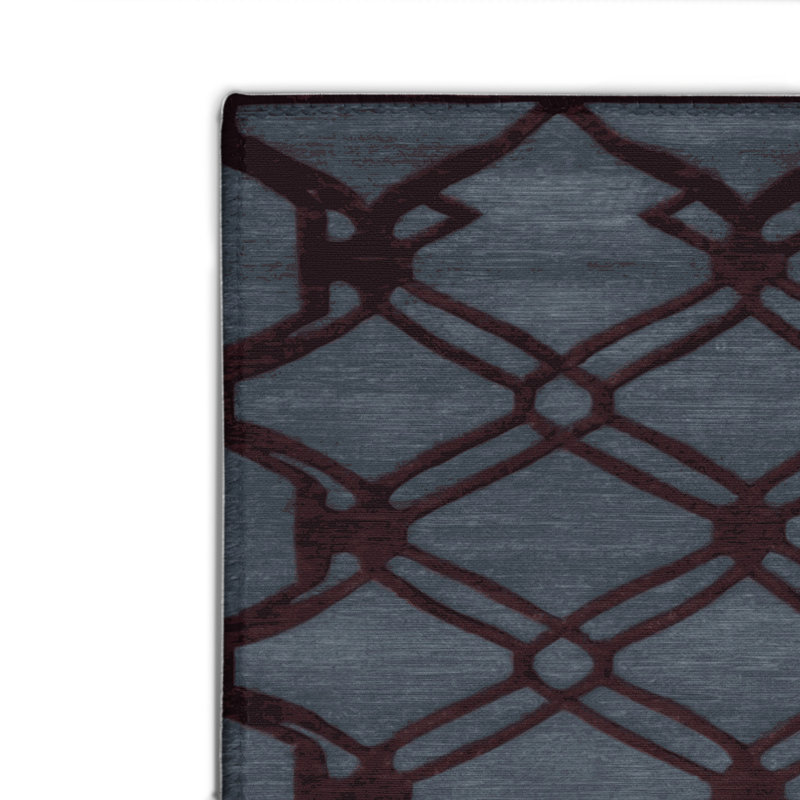 Trellis Gray Indoor and Outdoor Area Rug, Rectangle 2' x 3'