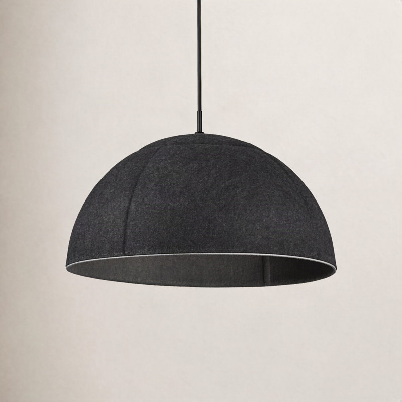 Luminaire suspendu simple Nava, Gris foncé