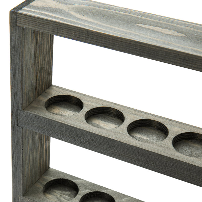 24-Bottle Solid Wood Wall Essentail Oil Rack